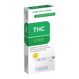 Domowe Laboratorium THC Strip, domowy test paskowy do wykrywania kanabinoidów i metabolitów (THC) w moczu, 1 sztuka - zdjęcie produktu