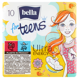Bella for Teens, podpaski higieniczne ze skrzydełkami, deo fresh, Ultra Energy, 10 sztuk - miniaturka zdjęcia produktu