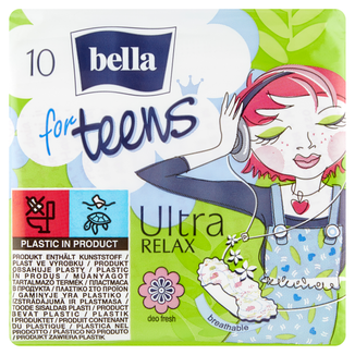 Bella for Teens, podpaski higieniczne ze skrzydełkami, Ultra Relax, 10 sztuk - zdjęcie produktu