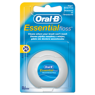 Oral-B Essential Floss, nić dentystyczna, woskowana, miętowa, 50 m - zdjęcie produktu