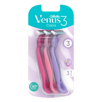 Gillette Venus 3, maszynka do golenia dla kobiet, jednorazowa, mix, 3 sztuki - zdjęcie produktu