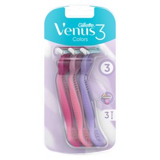 Gillette Venus 3, maszynka do golenia dla kobiet, jednorazowa, mix, 3 sztuki - zdjęcie produktu