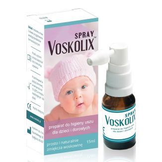 Voskolix, spray do higieny uszu dla dzieci i dorosłych, 15 ml USZKODZONE OPAKOWANIE - zdjęcie produktu