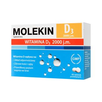 Molekin D3 2000 j.m., 60 tabletek powlekanych - zdjęcie produktu