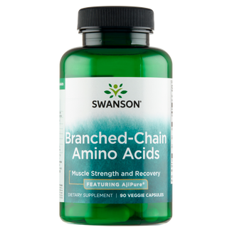 Swanson Branched-Chain Amino Acids AjiPure BCAA, 90 kapsułek wegetariańskich - zdjęcie produktu