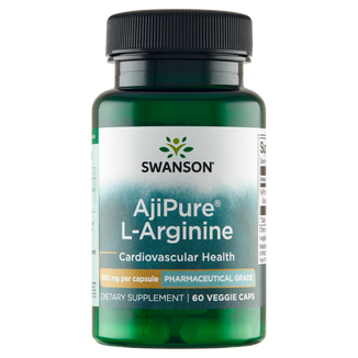 Swanson AjiPure L-Arginine, L-arginina 500 mg, 60 kapsułek wegetariańskich - zdjęcie produktu