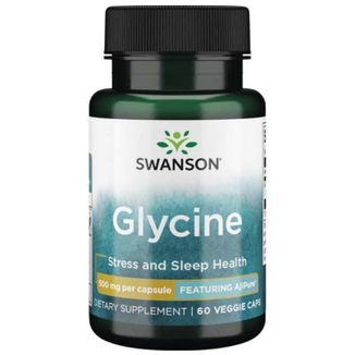 Swanson AjiPure Glycine, glicyna 500 mg, 60 kapsułek wegetariańskich - zdjęcie produktu