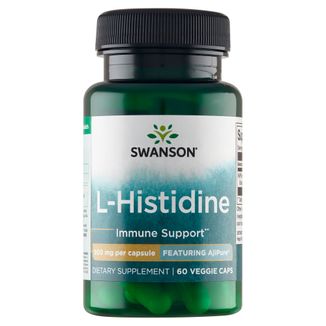 Swanson AjiPure L-Histidine, L-histydyna 500 mg, 60 kapsułek wegetariańskich KRÓTKA DATA - zdjęcie produktu