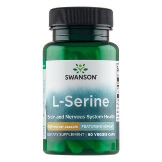 Swanson AjiPure L-Serine, L-seryna 500 mg, 60 kapsułek wegetariańskich - zdjęcie produktu