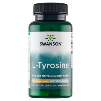Swanson AjiPure L-Tyrosine, L-tyrozyna 500 mg, 60 kapsułek wegetariańskich - zdjęcie produktu