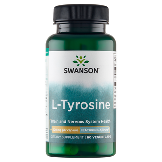Swanson AjiPure L-Tyrosine, L-tyrozyna 500 mg, 60 kapsułek wegetariańskich Swanson AjiPure L-Tyrosine, L-tyrozyna 500 mg, 60 kapsułek wegetariańskich - zdjęcie produktu
