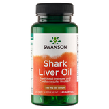 Swanson Shark Liver Oil, olej z wątroby rekina, 60 kapsułek żelowych - miniaturka zdjęcia produktu