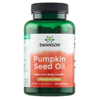 Swanson Pumpkin Seed Oil, olej z pestek dyni, 100 kapsułek - zdjęcie produktu
