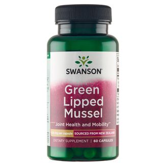 Swanson Green Lipped Mussel, nowozelandzka liofilizowana zielona małża, 60 kapsułek - zdjęcie produktu
