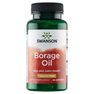 Swanson Borage Oil, olej z nasion ogórecznika 1000 mg, 60 kapsułek żelowych - zdjęcie produktu