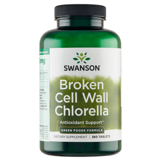 Swanson Chlorella Broken Cell Wall, rozerwane ściany komórkowe, 360 tabletek - zdjęcie produktu