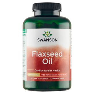 Swanson Flaxseed Oil, olej z siemienia lnianego, 200 kapsułek żelowych - zdjęcie produktu
