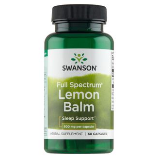 Swanson Full Spectrum Lemon Balm, melisa lekarska, 60 kapsułek - zdjęcie produktu