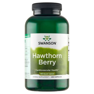 Swanson Hawthorn Berries, owoce głogu, 250 kapsułek - zdjęcie produktu