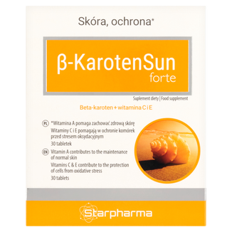 Beta Karoten Sun Forte, 30 tabletek - zdjęcie produktu