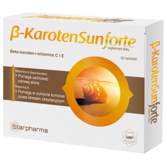 Beta Karoten Sun Forte, 30 tabletek - zdjęcie produktu