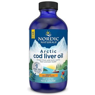 Nordic Naturals Arctic Cod Liver Oil, smak pomarańczowy, 237 ml - zdjęcie produktu