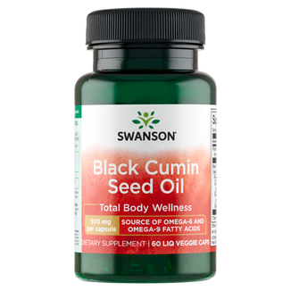 Swanson Black Cumin Seed Oil, olej z nasion czarnego kminu, 60 kapsułek - zdjęcie produktu