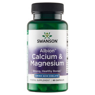 Swanson Albion Chelated Calcium & Magnesium, chelat wapnia i magnezu, 60 kapsułek Swanson Albion Chelated Calcium & Magnesium, chelat wapnia i magnezu, 60 kapsułek - zdjęcie produktu