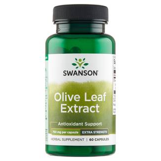 Swanson Olive Leaf Extract, liść oliwny 750 mg, 60 kapsułek - zdjęcie produktu