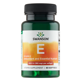 Swanson E, witamina E 400 IU, 60 kapsułek żelowych - zdjęcie produktu