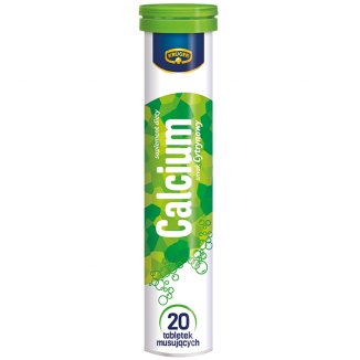Kruger Calcium, wapń 300 mg, smak cytrynowy, 20 tabletek musujących - zdjęcie produktu