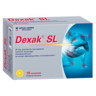 Dexak SL 25 mg, granulat do sporządzania roztworu doustnego, 10 saszetek - zdjęcie produktu
