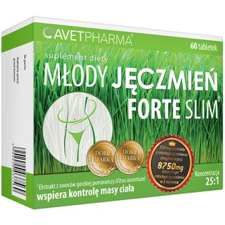 AvetPharma Młody jęczmień Forte Slim, 60 tabletek - zdjęcie produktu