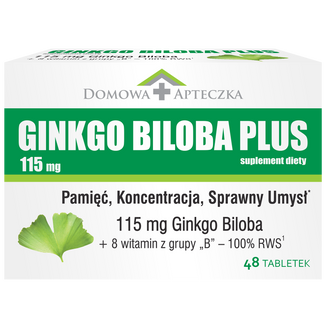 Ginkgo Biloba Plus, 48 tabletek - zdjęcie produktu