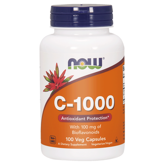 Now Foods C-1000, witamina C + bioflawonoidy + rutyna, 100 kapsułek wegetariańskich - zdjęcie produktu