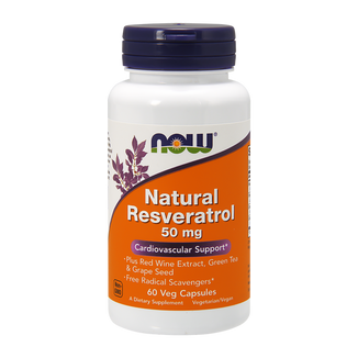 Now Foods, Natural Resveratrol, 50 mg, 60 kapsułek - zdjęcie produktu