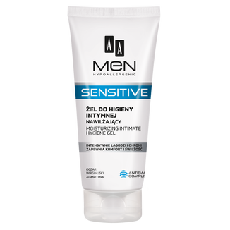 AA Men Sensitive, żel do higieny intymnej nawilżający, 200 ml - zdjęcie produktu