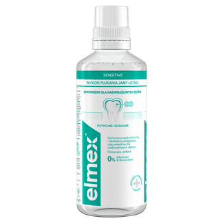 Elmex Sensitive, płyn do płukania jamy ustnej, 400 ml USZKODZONE OPAKOWANIE - zdjęcie produktu