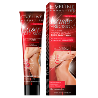 Eveline Cosmetics Laser Precision, krem do depilacji bikini, pach i rąk, skóra sucha i wrażliwa, 125 ml - zdjęcie produktu