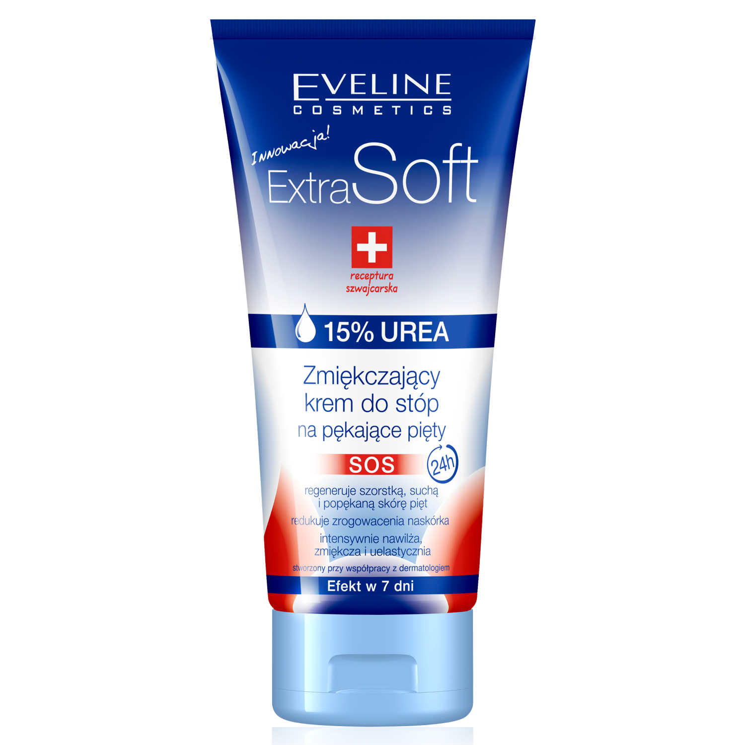 Nieznana Eveline Cosmetics Extra Soft, zmiękczający krem do stóp na pękające pięty, 15% urea, 100 ml — Inhaltsstoffe und Bewertung