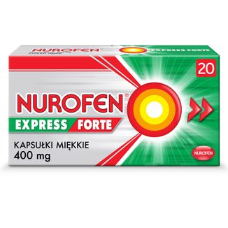 Nurofen Express Forte 400 mg, 20 kapsułek miękkich - zdjęcie produktu