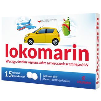 Lokomarin, 15 tabletek powlekanych USZKODZONE OPAKOWANIE - zdjęcie produktu