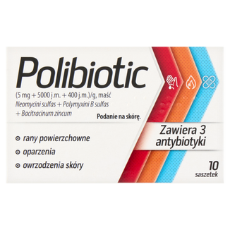 Polibiotic 5 mg + 5000 j.m + 400 j.m, maść, 10 saszetek po 1 g - zdjęcie produktu