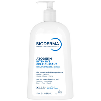 Bioderma Atoderm Intensive, delikatnie oczyszczający żel, redukujący swędzenie skóry, 1 l USZKODZONE OPAKOWANIE - zdjęcie produktu