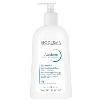 Bioderma Atoderm Intensive Gel Moussant, delikatnie oczyszczający żel, redukujący swędzenie skóry, bez mydła, 500 ml - zdjęcie produktu