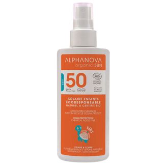 Alphanova Sun Kids Bio, spray przeciwsłoneczny dla dzieci, hipoalergiczny,  SPF 50, 125 g - zdjęcie produktu