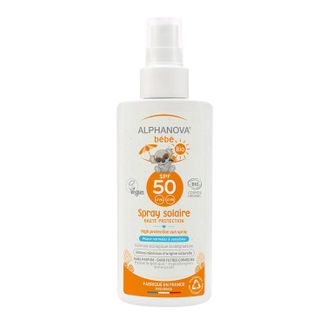 Alphanova Bebe, spray ochronny na słońce dla dzieci, SPF 50, 125 g - zdjęcie produktu