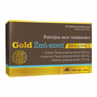 Olimp Gold Żeń-szeń Complex, 30 tabletek powlekanych USZKODZONE OPAKOWANIE - zdjęcie produktu