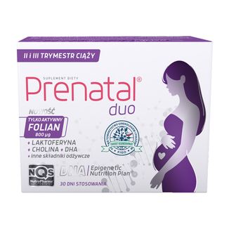 Prenatal Duo, 30 kapsułek twardych + 60 kapsułek żelowych  USZKODZONE OPAKOWANIE - zdjęcie produktu