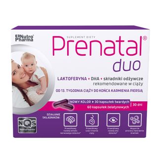 Prenatal Duo, 30 kapsułek twardych + 60 kapsułek żelowych  - zdjęcie produktu
